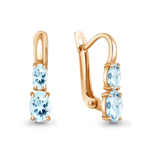 Серьги (925 п) топаз