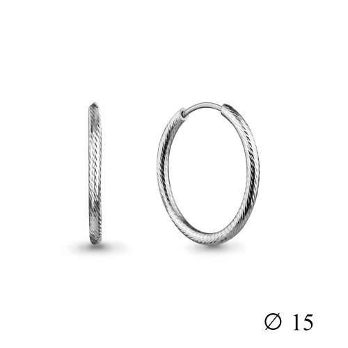 Серьги конго из серебра 925 пробы