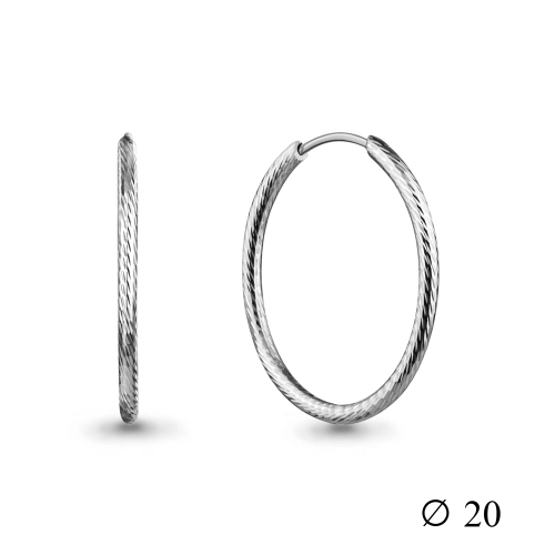 Серьги конго из серебра 925 пробы