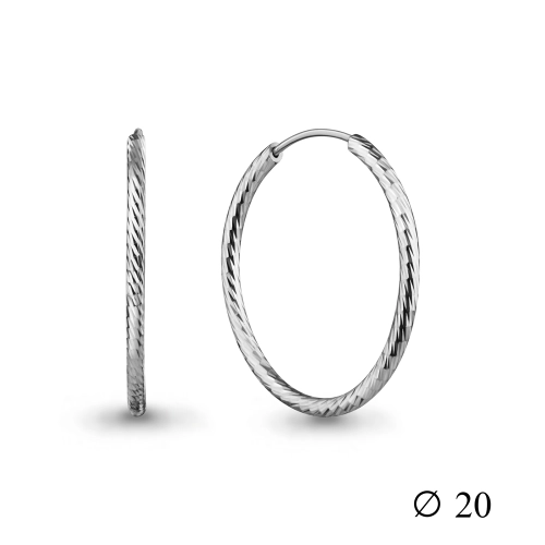 Серьги конго из серебра 925 пробы