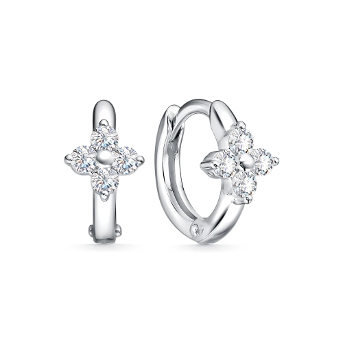 Серьги из серебра 925 пробы с фианитами