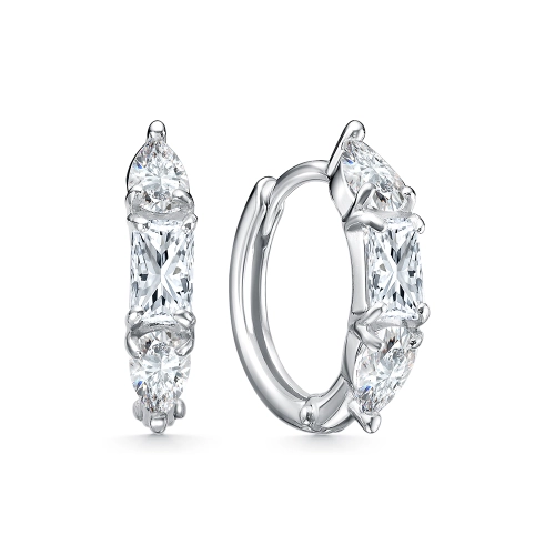 Серьги из серебра 925 пробы с фианитами