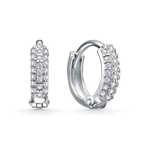 Серьги из серебра 925 пробы с фианитами