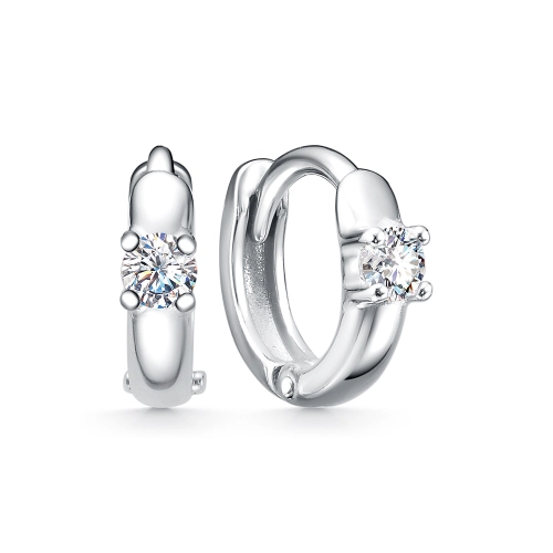 Серьги из серебра 925 пробы с фианитами