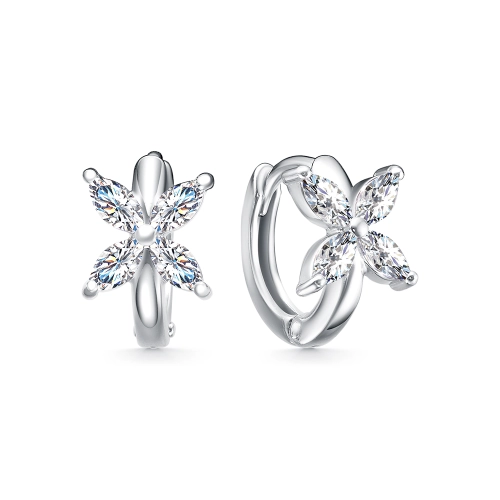 Серьги из серебра 925 пробы с фианитами
