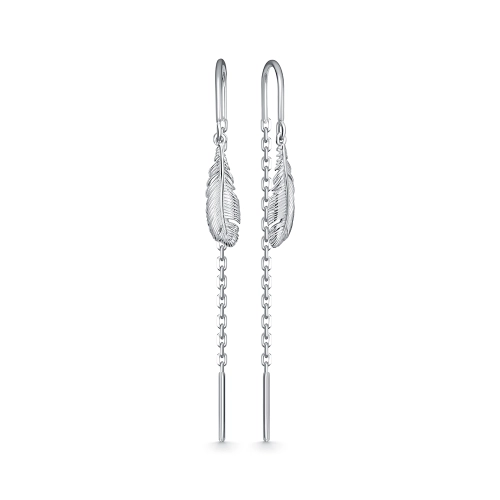 Серьги продевки из серебра 925 пробы