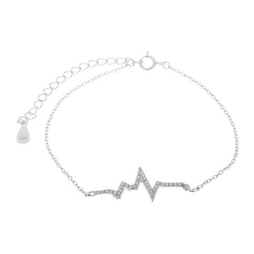 Браслет из серебра 925 пробы с фианитами