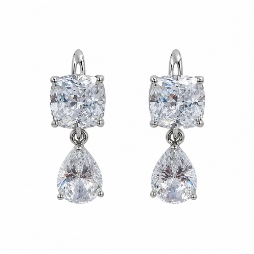 Серьги из серебра 925 пробы с цирконами