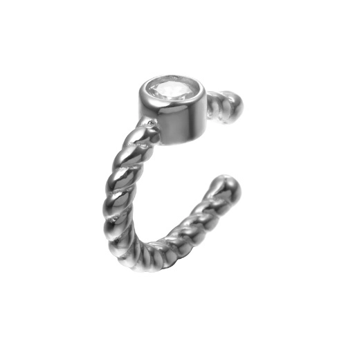 Серьга (925) циркон каффа